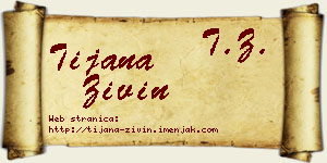 Tijana Živin vizit kartica